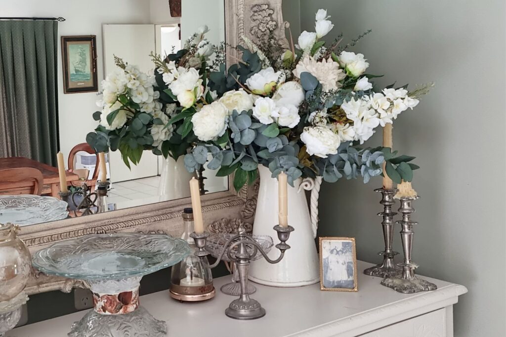 Flowergirl Classic Large Bouquet on sideboard